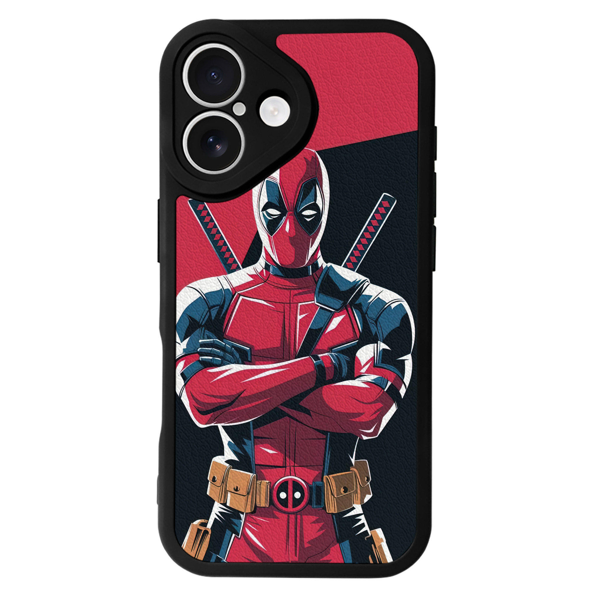（画像用） Deadpool デッドプール 【iPhone 16シリーズ対応】シリコンスマホケース（レザー調） 材質：シリコン